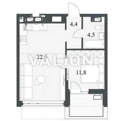 1-комнатная квартира по адресу ул. Драгоманова (площадь 46 м²) - Atlanta.ua - imageAlt 14