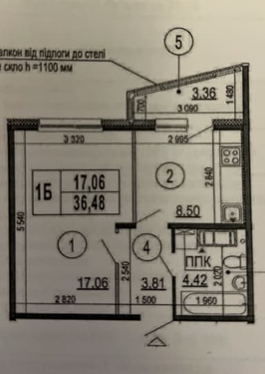 1-комнатная квартира по адресу (площадь 37 м²) - Atlanta.ua - imageAlt 4
