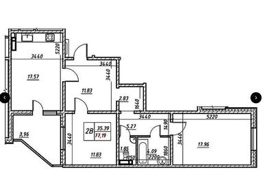 2-кімнатна квартира за адресою (площа 77,2 м²) - Atlanta.ua - фото 17