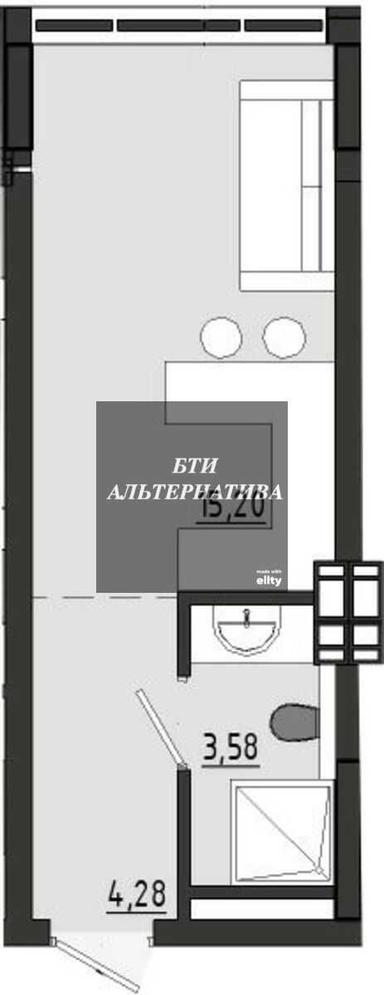 1-room apartment apartment by the address st. Pobedy (area 23 m²) - Atlanta.ua - photo 15