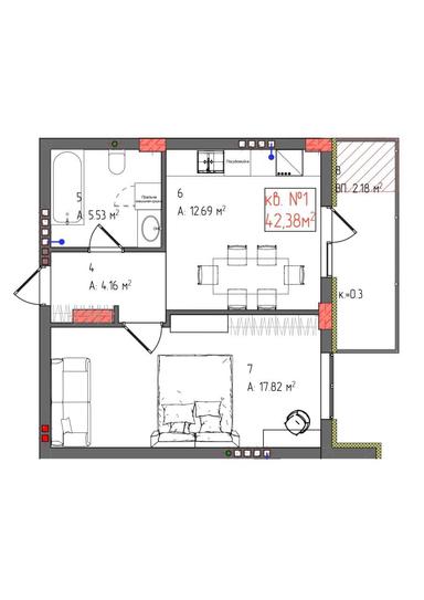 2-rooms apartment apartment by the address st. Petefi Shandora pl (area 56 m²) - Atlanta.ua - photo 18