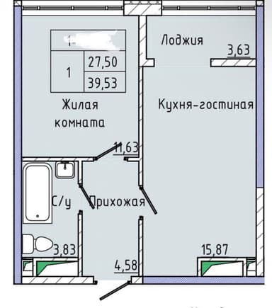 1-комнатная квартира по адресу Куликово поле пл. (площадь 40 м²) - Atlanta.ua - imageAlt 8