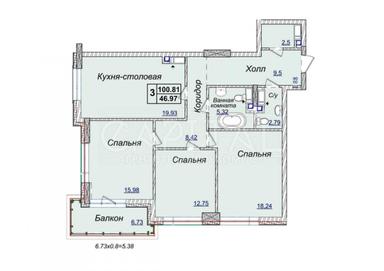 3-rooms apartment apartment by the address st. Bulvar Druzhby Narodov (area 100 m²) - Atlanta.ua - photo 17