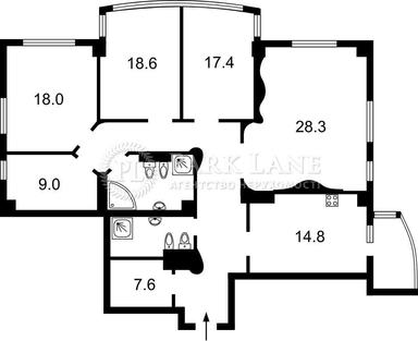 Многокомнатная квартира по адресу ул. Саперное Поле (площадь 161,4 м²) - Atlanta.ua - фото 16