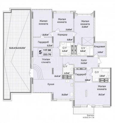 1-комнатная квартира по адресу бульвар Дружбы Народов (площадь 239 м²) - Atlanta.ua - фото 9