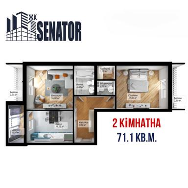 2-rooms apartment apartment by the address st. Kapelanska (area 71,1 m²) - Atlanta.ua - photo 25