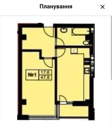 1-кімнатна квартира за адресою (площа 47 м²) - Atlanta.ua - фото 16