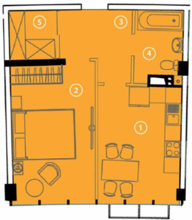 1-room apartment apartment by the address st. Pobedy (area 43,9 m²) - Atlanta.ua - photo 26