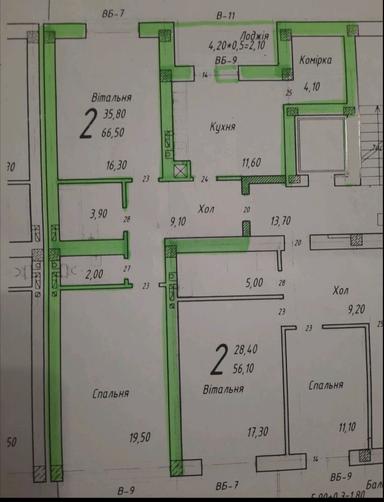 2-комнатная квартира по адресу ул. Капеланська (площадь 66,6 м²) - Atlanta.ua - фото 11