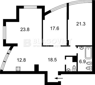 3-комнатная квартира по адресу ул. Лукьяненко Левка(Тимошенко) (площадь 103,2 м²) - Atlanta.ua - фото 34