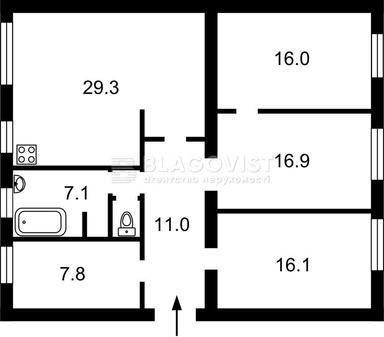 3-комнатная квартира по адресу ул. Институтская (площадь 106,5 м²) - Atlanta.ua - фото 19