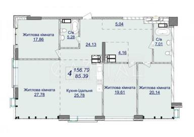 Багатокімнатна квартира за адресою бульвар Дружби Народів (площа 156 м²) - Atlanta.ua - фото 8