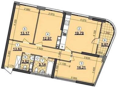 3-кімнатна квартира за адресою вул. Причальна (площа 90 м²) - Atlanta.ua - фото 12