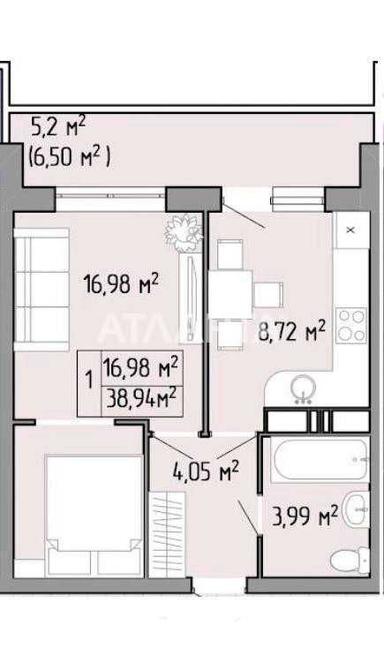 1-кімнатна квартира за адресою Куликове поле пл. (площа 39 м²) - Atlanta.ua - фото 9