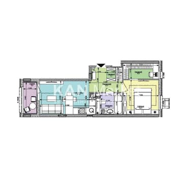 1-комнатная квартира по адресу ул. Салютная (площадь 43,4 м²) - Atlanta.ua - imageAlt 12