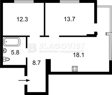 2-кімнатна квартира за адресою вул. Олександра Олеся (площа 60 м²) - Atlanta.ua - фото 6