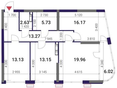 3-комнатная квартира по адресу ул. Причальная (площадь 90 м²) - Atlanta.ua - фото 11