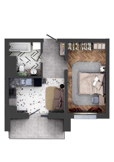 1-кімнатна квартира за адресою вул. Капеланська (площа 39,3 м²) - Atlanta.ua - фото 14