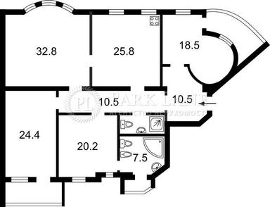 Многокомнатная квартира по адресу ул. Институтская (площадь 163,2 м²) - Atlanta.ua - фото 25
