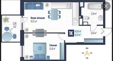 1-room apartment apartment by the address st. Striyska (area 45,9 m²) - Atlanta.ua - photo 6