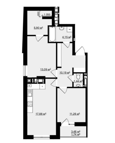 2-кімнатна квартира за адресою вул. Старознесенська (площа 66 м²) - Atlanta.ua - фото 15