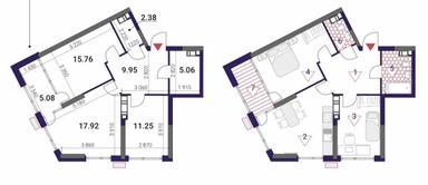 2-комнатная квартира по адресу (площадь 69 м²) - Atlanta.ua - фото 18