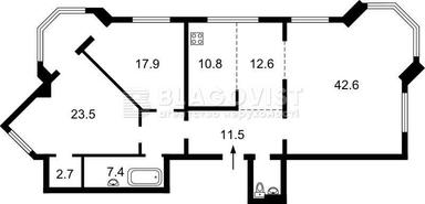 3-комнатная квартира по адресу ул. Лукьяненко Левка(Тимошенко) (площадь 145 м²) - Atlanta.ua - фото 21