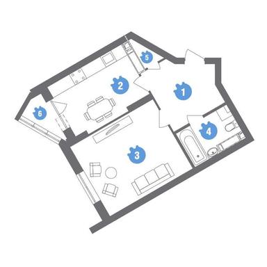 1-комнатная квартира по адресу (площадь 47,6 м²) - Atlanta.ua - фото 13