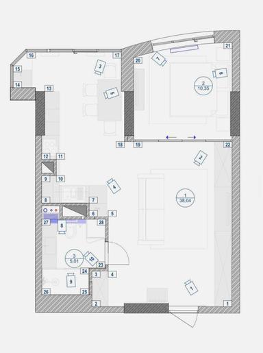 1-кімнатна квартира за адресою (площа 53 м²) - Atlanta.ua - фото 22