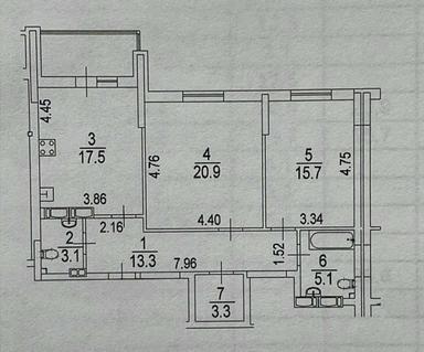 2-кімнатна квартира за адресою вул. Микільсько-Слобідська (площа 84,3 м²) - Atlanta.ua - фото 21