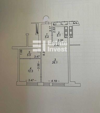 1-комнатная квартира по адресу бульвар Дружбы Народов (площадь 55 м²) - Atlanta.ua - фото 16