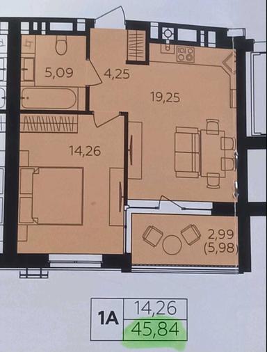 1-room apartment apartment by the address st. Magistratskaya (area 45,8 m²) - Atlanta.ua - photo 15