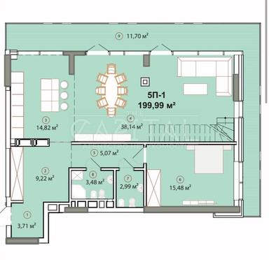 4+-rooms apartment apartment by the address st. Per Klenovyy (area 200 m²) - Atlanta.ua - photo 5