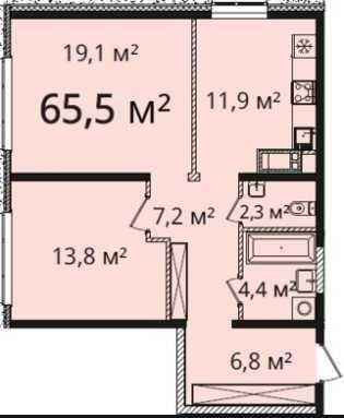 2-комнатная квартира по адресу ул. Пионерская (площадь 65 м²) - Atlanta.ua - фото 8