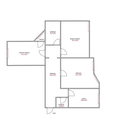 3-комнатная квартира по адресу (площадь 111,5 м²) - Atlanta.ua - imageAlt 36