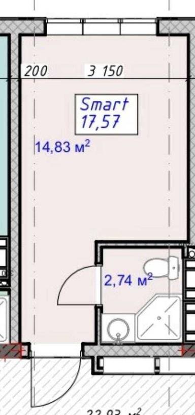 1-кімнатна квартира за адресою вул. Шухевича Романа (площа 17,6 м²) - Atlanta.ua - фото 13