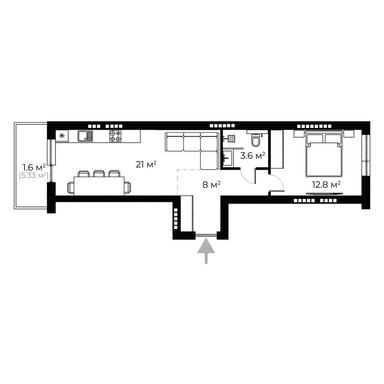 1-room apartment apartment by the address st. Tivodara Legotskogo (area 48 m²) - Atlanta.ua - photo 34