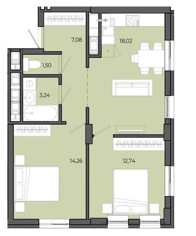 2-rooms apartment apartment by the address st. Sadovaya (area 56,8 m²) - Atlanta.ua - photo 29