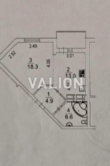 1-кімнатна квартира за адресою вул. Микільсько-Слобідська (площа 49 м²) - Atlanta.ua - фото 22
