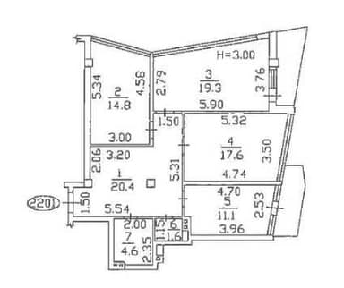 3-комнатная квартира по адресу ул. Спортивная (площадь 90 м²) - Atlanta.ua - фото 25