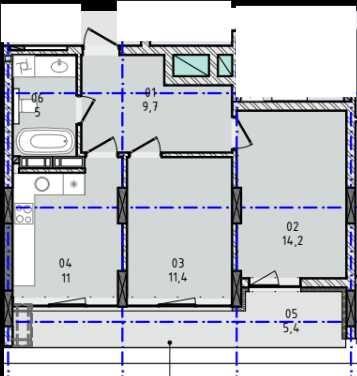 2-rooms apartment apartment by the address st. Kapushanskaya (area 56,7 m²) - Atlanta.ua - photo 9