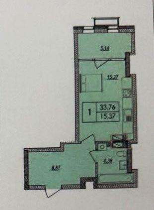 1-кімнатна квартира за адресою вул. Харківське шосе (площа 34 м²) - Atlanta.ua - фото 22