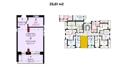 1-кімнатна квартира за адресою вул. Шухевича Романа (площа 25,6 м²) - Atlanta.ua - фото 9
