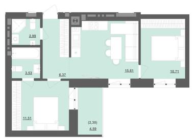 2-rooms apartment apartment by the address st. Grushevskogo (area 53,0 m²) - Atlanta.ua - photo 24
