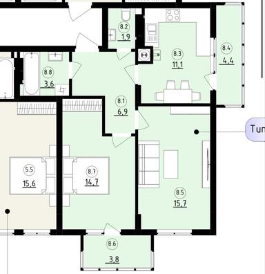 2-rooms apartment apartment by the address st. Staroznesenska ul (area 62 m²) - Atlanta.ua - photo 13