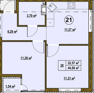 2-комнатная квартира по адресу ул. Васильковская (площадь 44,6 м²) - Atlanta.ua - фото 20
