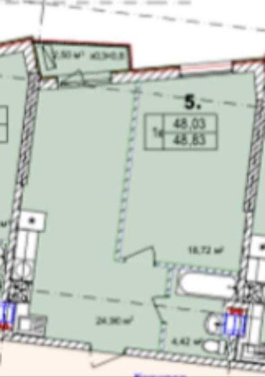 1-комнатная квартира по адресу Куликово поле пл. (площадь 47 м²) - Atlanta.ua - фото 8