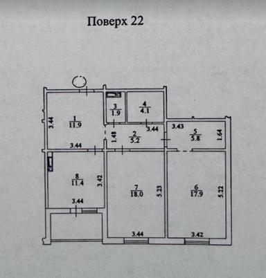2-кімнатна квартира за адресою Балтійський пр. (площа 78,6 м²) - Atlanta.ua - фото 39