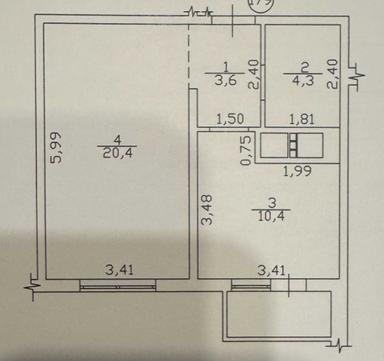 1-комнатная квартира по адресу ул. Спортивная (площадь 40 м²) - Atlanta.ua - фото 28