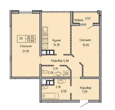 2-комнатная квартира по адресу Куликово поле пл. (площадь 80 м²) - Atlanta.ua - фото 11